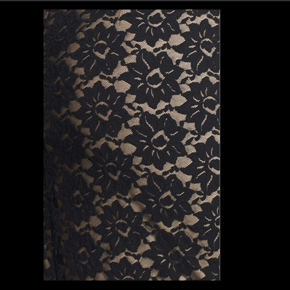 NEW $420 Nicole Miller Black Stretch‎ Lace Body-Con Dress [ SZ 6 ] - Picture 3 of 4